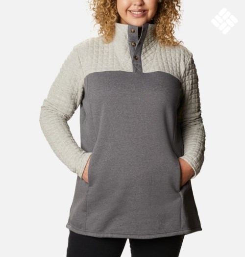 Women's Columbia Sunday Summit II Tunic Sweatshirts Grey | Plus Size CA-ZC45A